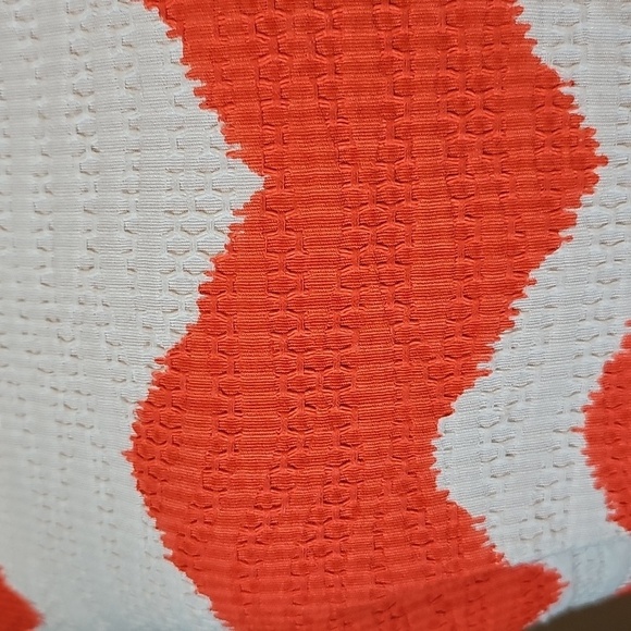 Limited Chevron Dress Orange And White - Picture 6 of 9